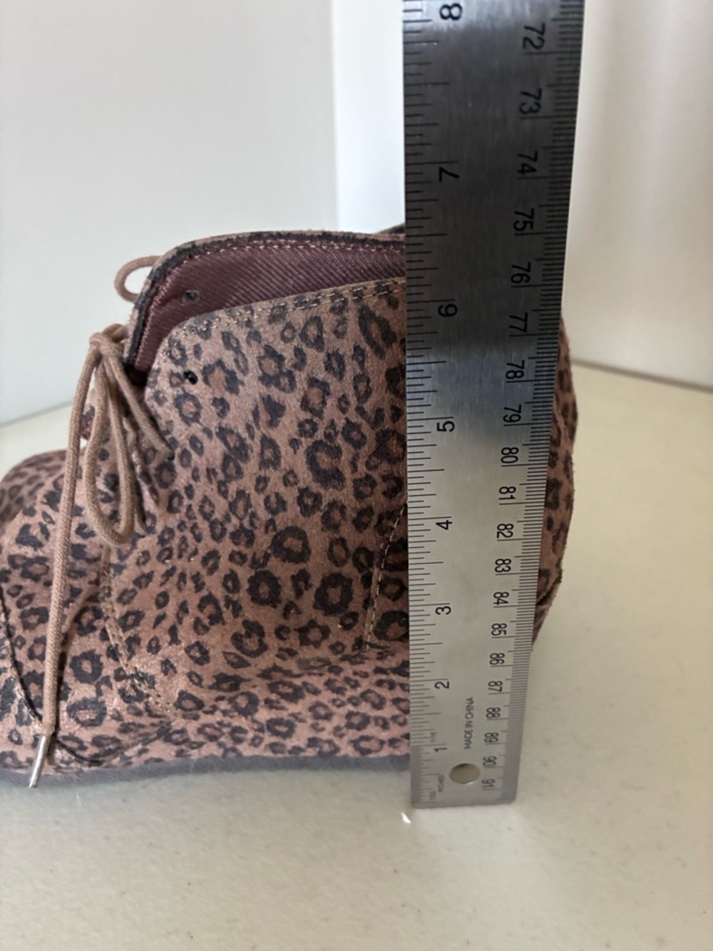 Cityclassified Leopard-Print Lace-Up Ankle Booties - Taupe Brown - Picture 6 of 6